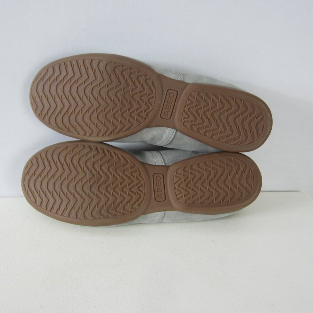 New Abeo Womens 7 M Grey Leather Slip On Ballet Flats Orthotic Footbed Support - Picture 10 of 12